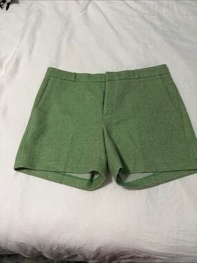 Banana Republic Green Textured High-Rise Shorts